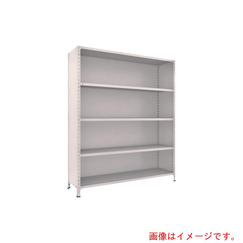 【別途送料あり】トラスコ中山（TRUSCO）　TRUSCO　スチールラック　軽量棚背板・側板付　Ｗ１８００ＸＤ４５０Ｘ２１００　５段　ネオグレー　【品番：76X-25】