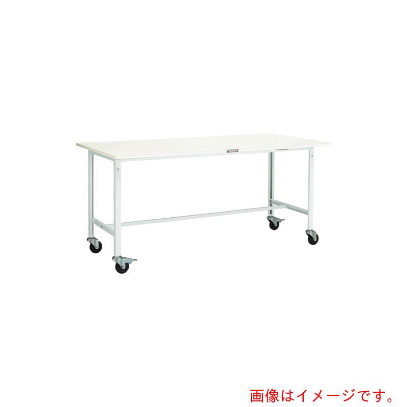 【別途送料あり】トラスコ中山（TRUSCO）　TRUSCO　軽荷重作業台（１５０ｋｇ）ＡＥ型　１５００Ｘ７５０ＸＨ８４６　φ１００キャスター付　ヤンググリーン色　【品番：AE-1500C100 YG】