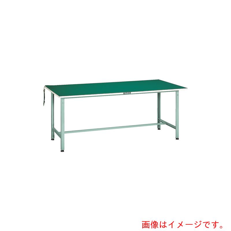 【別途送料あり】トラスコ中山（TRUSCO）　TRUSCO　軽荷重作業台（３００ｋｇ）ＡＥ型　１５００Ｘ７５０ＸＨ７４２　帯電防止マット張り　ホワイト色　【品番：AE-1500D W】