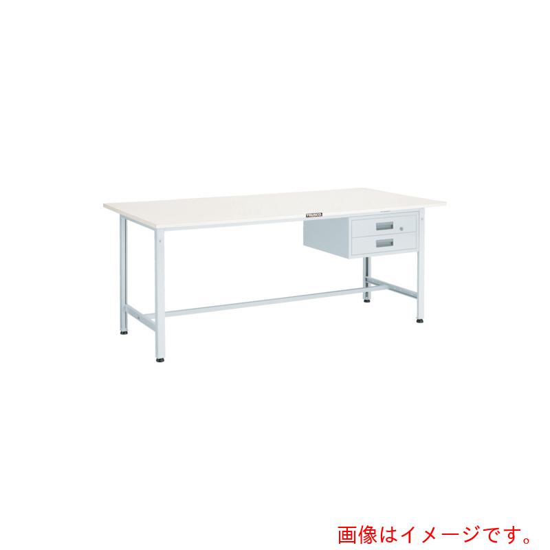 【別途送料あり】トラスコ中山（TRUSCO）　TRUSCO　軽荷重作業台（３００ｋｇ）ＡＥ型　１５００Ｘ７５０ＸＨ７４０　２段引出付　ホワイト色　【品番：AE-1500F2 W】