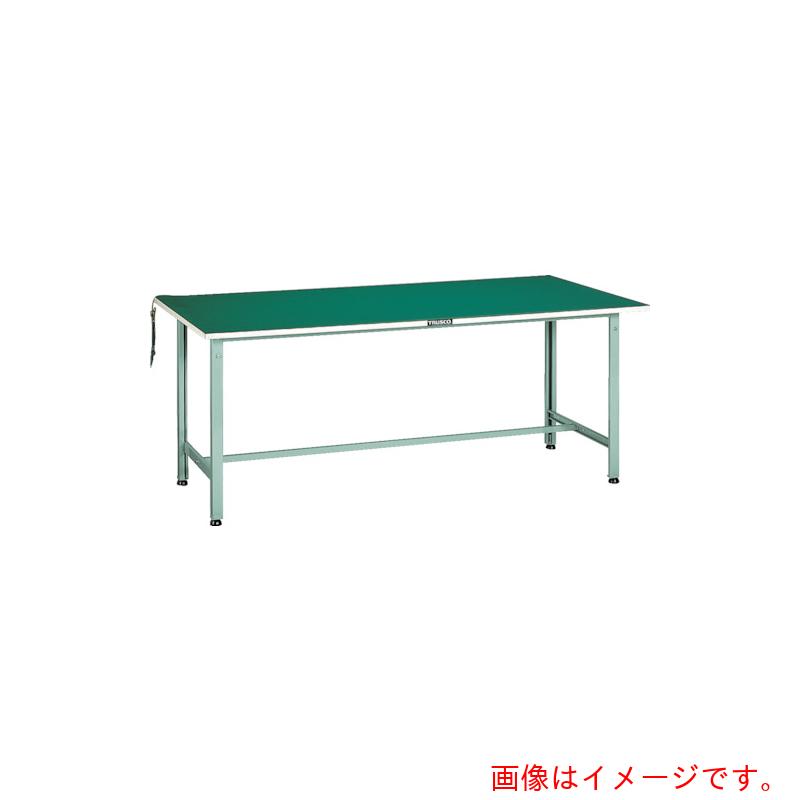 【別途送料あり】トラスコ中山（TRUSCO）　TRUSCO　軽荷重作業台（３００ｋｇ）ＡＥ型　１８００Ｘ７５０ＸＨ７４２　帯電防止マット張り　ホワイト色　【品番：AE-1800D W】
