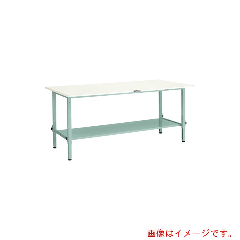 トラスコ中山（TRUSCO） TRUSCO 軽掛け目御役目台高さ自然調整式（１５０ｋｇ）ＡＥＭ型 ９００Ｘ６００ＸＨ６５０～９５０ 下棚２枚付 白いこと色 【品番：AEM-0960LT2 W】