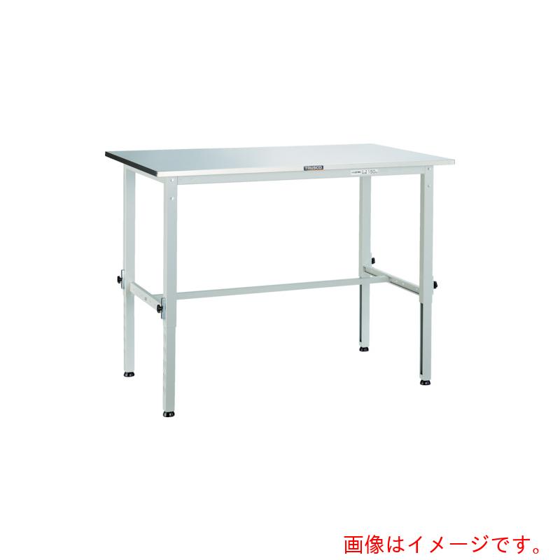 トラスコ中山（TRUSCO）　TRUSCO　軽荷重作業台高さ調節式（１５０ｋｇ）ＡＥＭ型　９００Ｘ６００ＸＨ６５０～９５０　ステンレス張り　ホワイト色　【品番：AEM-0960SUS W】