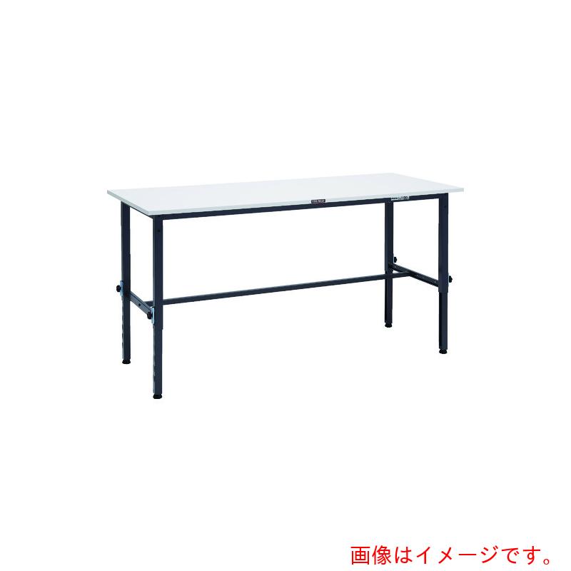 【別途送料あり】トラスコ中山（TRUSCO）　TRUSCO　軽荷重作業台高さ調節式（１５０ｋｇ）ＡＥＭ型　１８００Ｘ６００ＸＨ６５０～９５０　基本タイプ　ダークグレー色　【品番：AEM-1860 DG】