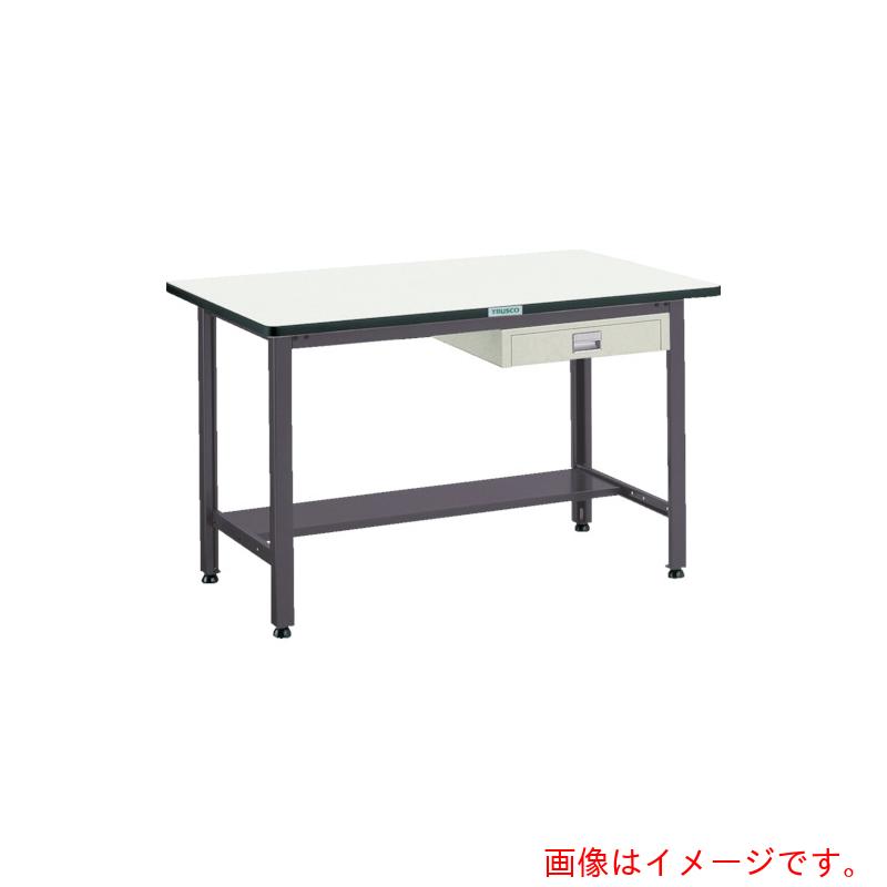 【別途送料あり】トラスコ中山（TRUSCO）　TRUSCO　中荷重作業台（５００ｋｇ）ＡＥＷ型　１８００Ｘ９００ＸＨ７４０　薄型１段引出付　ダークグレー色　【品番：AEWS-1890UDC1】