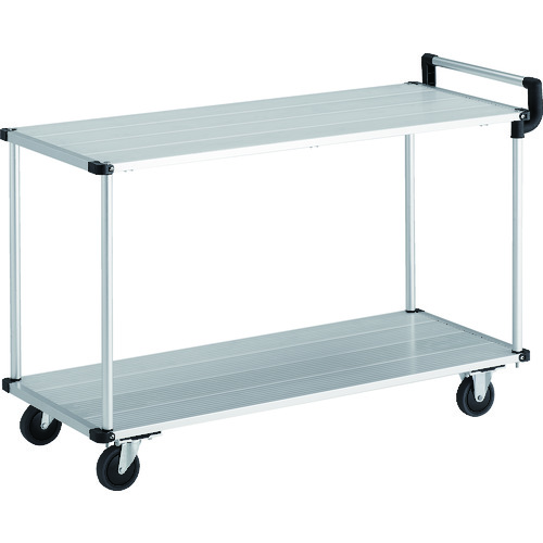 トラスコ中山（TRUSCO）　TRUSCO　アルミ台車　アルパカート　省音　２段式片袖タイプ　１２００×４８０ｍｍ　【品番：AL22-1248】