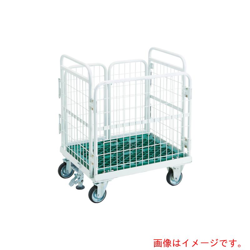 【別途送料あり】トラスコ中山（TRUSCO）　TRUSCO　折りたたみ式網台車　アミーゴカーゴ　８００Ｘ１１００　ストッパー付　【品番：AMG-2S】
