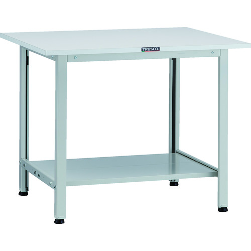 トラスコ中山(TRUSCO) TRUSCO 軽荷重作業台(200kg)AO型 900X750XH740 下棚2枚付 ホワイト色 【品番:AO-0975LT2】|住設プロ 店