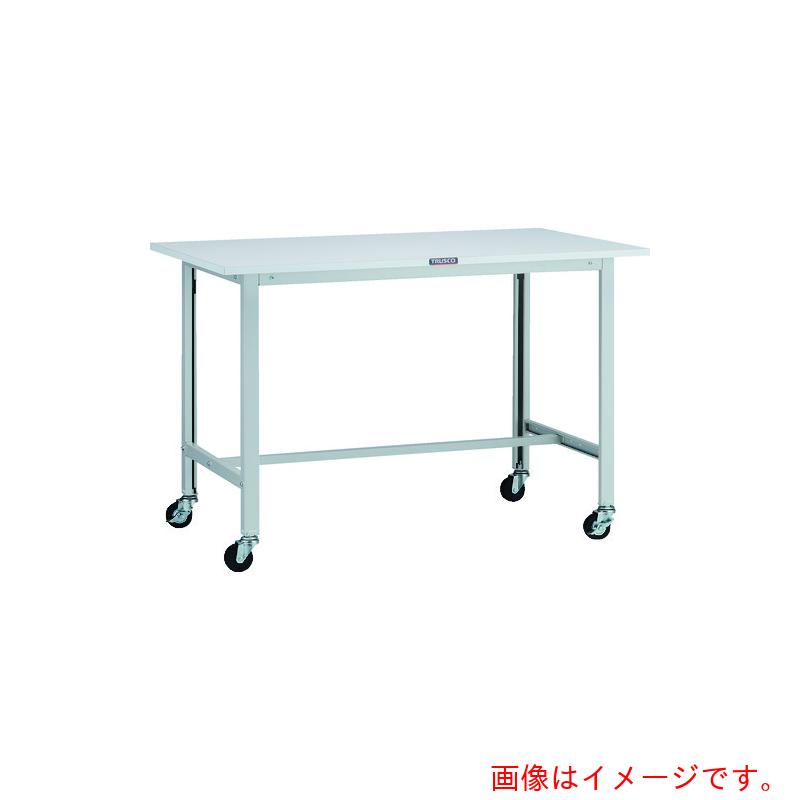 トラスコ中山（TRUSCO） TRUSCO 軽掛け目やり方台（１００ｋｇ）ＡＯ型 １２００Ｘ６００ＸＨ８０９ φ７５キャスター付 白いこと色 【品番：AO-1260C75】