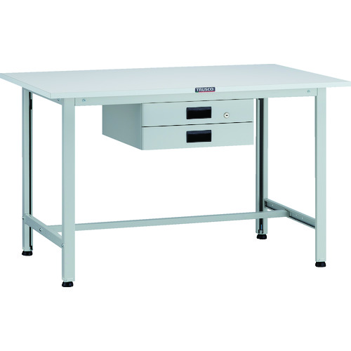【別途送料あり】トラスコ中山(TRUSCO) TRUSCO 軽荷重作業台(200kg)AO型 1200X750XH740 薄型2段引出付 ホワイト色 【品番:AO-1275UDK2】|住設プロ 店