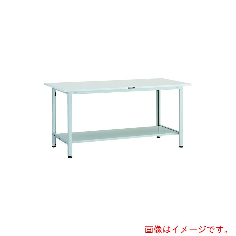 【別途送料あり】トラスコ中山（TRUSCO）　TRUSCO　軽荷重作業台（２００ｋｇ）ＡＯ型　１５００Ｘ６００ＸＨ７４０　下棚２枚付　ホワイト色　【品番：AO-1560LT2】｜住設プロ　店