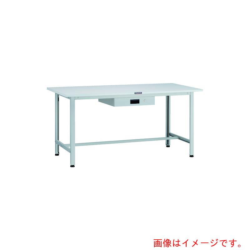 【別途貨物輸送あり】トラスコ中山（TRUSCO） TRUSCO 軽掛け目御役目台（２００ｋｇ）ＡＯ型 １５００Ｘ６００ＸＨ７４０ 薄型１段引出付 白いこと色 【品番：AO-1560UDK1】 DIY・工具-作業台-花・ガーデン・DIY