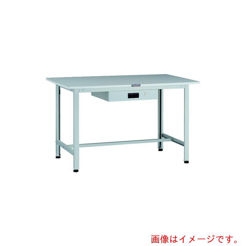 【別途送料あり】トラスコ中山（TRUSCO） TRUSCO 軽荷重作業台（２００ｋｇ）ＡＯ型 １２００Ｘ６００ＸＨ７４０ 薄型１段引出付 ホワイト色 【品番：AOR-1260UDK1】