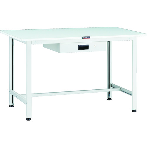 【別途送料あり】トラスコ中山（TRUSCO）　TRUSCO　軽荷重作業台（２００ｋｇ）ＡＯ型　１２００Ｘ７５０ＸＨ７４０　薄型１段引出付　ホワイト色　【品番：AOR-1275UDK1】