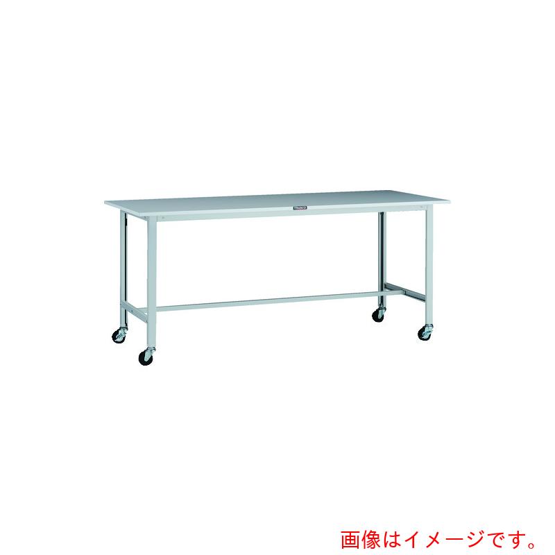【別途貨物輸送あり】トラスコ中山（TRUSCO） TRUSCO 軽掛け目御役目台（１００ｋｇ）ＡＯ型 １８００Ｘ６００ＸＨ８０８ φ７５キャスター付 白いこと色 【品番：AOR-1860C75】