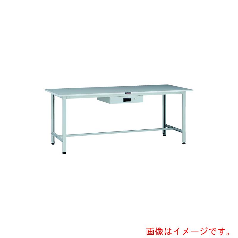 【別途貨物輸送あり】トラスコ中山（TRUSCO） TRUSCO 軽掛け目御役目台（２００ｋｇ）ＡＯ型 １８００Ｘ６００ＸＨ７４０ 薄型１段引出付 白いこと色 【品番：AOR-1860UDK1】