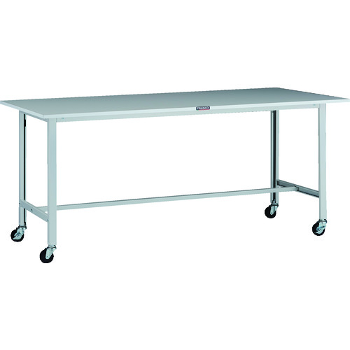 【別途送料あり】トラスコ中山（TRUSCO）　TRUSCO　軽荷重作業台（１００ｋｇ）ＡＯ型　１８００Ｘ９００ＸＨ８０８　φ７５キャスター付　ホワイト色　【品番：AOR-1890C75】｜住設プロ　店