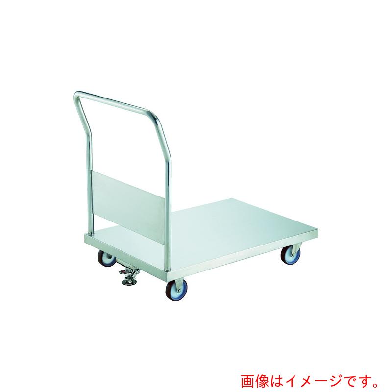 トラスコ中山(TRUSCO) TRUSCO オールステンレス台車 800X450 φ100NU ストッパー付 【品番:AS-3-100NU-S】