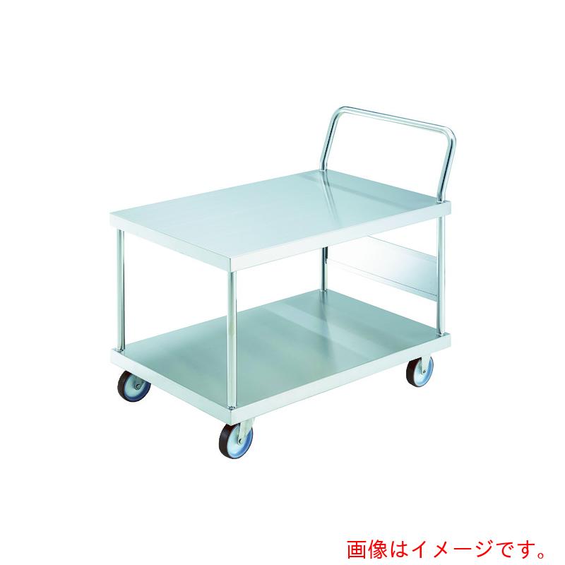 【別途送料あり】トラスコ中山（TRUSCO） TRUSCO オールステンレス台車 ８００Ｘ４５０ 片袖２段 ＮＵ車輪 【品番：AS-32-100NU】