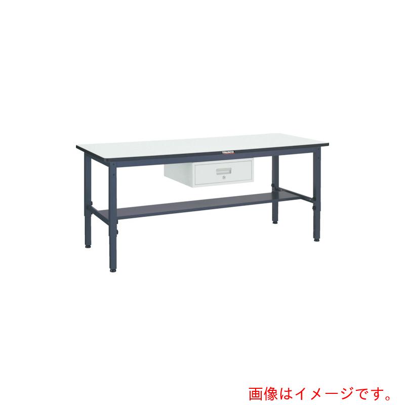【別途送料あり】トラスコ中山(TRUSCO) TRUSCO 軽荷重作業台高さ調節式(250kg)AWM型 1800X900XH700~910 1段引出付 ダークグレー色 【品番:AWMP-1890F1】|住設プロ 店