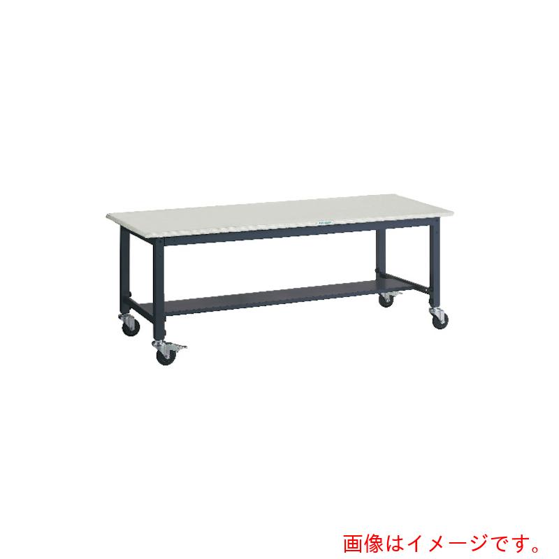 【別途貨物輸送あり】トラスコ中山（TRUSCO） TRUSCO 軽掛け目御役目台高さ自然調整式（１００ｋｇ）ＡＷＭ型 １８００Ｘ７５０ＸＨ８０６～１０１６ φ１００キャスター付 うす暗い薄墨色色 【品番：AWMS-1875C100】