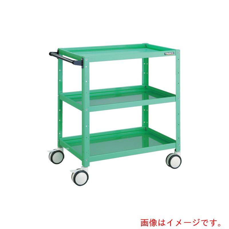 トラスコ中山（TRUSCO）　TRUSCO　ツールワゴン　バーディワゴン　９００Ｘ６００ＸＨ７４０　ウレタン双輪　ヤンググリーン　【品番：BDW-793D-YG】