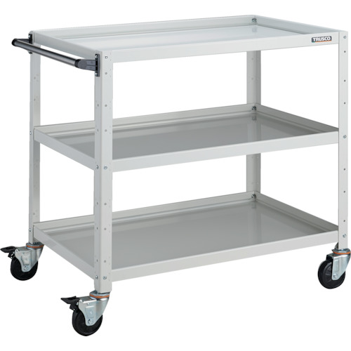 トラスコ中山（TRUSCO） TRUSCO 物の具手押し車 バーディワゴン ９００Ｘ６００ＸＨ８８０ ３段 白いこと 【品番：BDW-993-W】