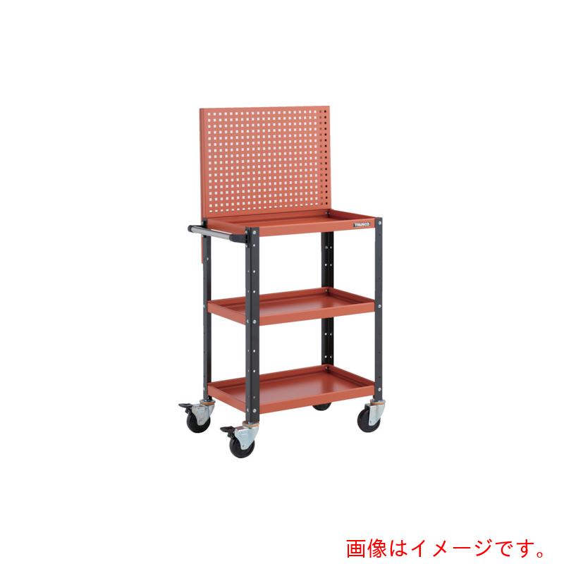 トラスコ中山（TRUSCO） TRUSCO 物の具手押し車 バーディワゴン 頭パンチングパネル付 ６００Ｘ４００Ｘ１３３０ オレンジ色／黒いこと 【品番：BDW-P963-ORBK】