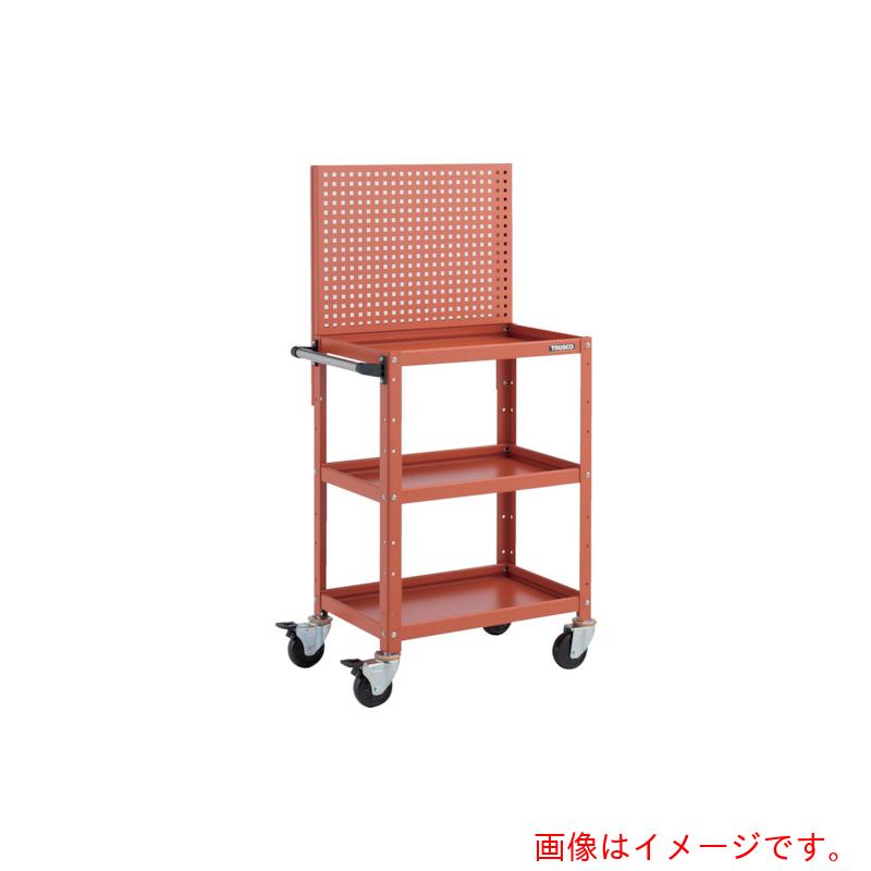 トラスコ中山（TRUSCO） TRUSCO 物の具手押し車 バーディワゴン 頭パンチングパネル付 ６００Ｘ４００Ｘ１３３０ オレンジ色 【品番：BDW-P963-OROR】