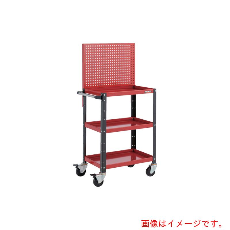 トラスコ中山（TRUSCO） TRUSCO 物の具手押し車 バーディワゴン 頭パンチングパネル付 ６００Ｘ４００Ｘ１３３０ 赤いこと／黒いこと 【品番：BDW-P963-RBK】