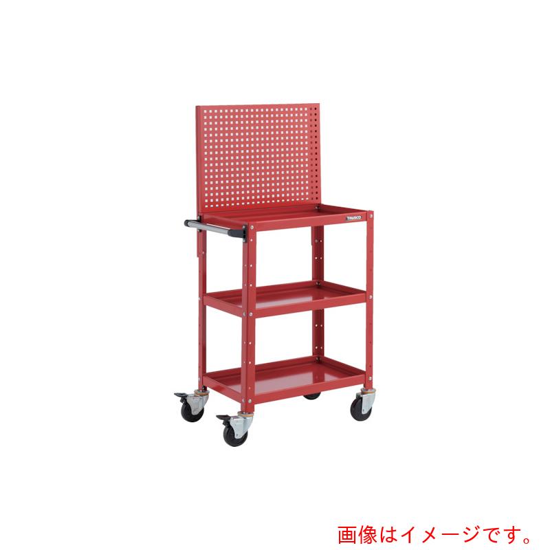 トラスコ中山（TRUSCO） TRUSCO 物の具手押し車 バーディワゴン 頭パンチングパネル付 ６００Ｘ４００Ｘ１３３０ 赤いこと 【品番：BDW-P963-RR】