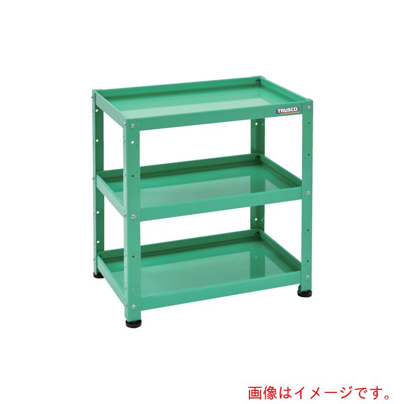 トラスコ中山（TRUSCO）　TRUSCO　小型ボルト式棚　バーディワゴンラック型　６００Ｘ４００　３段　ヤンググリーン　【品番：BDW-R963-YG】｜住設プロ　店