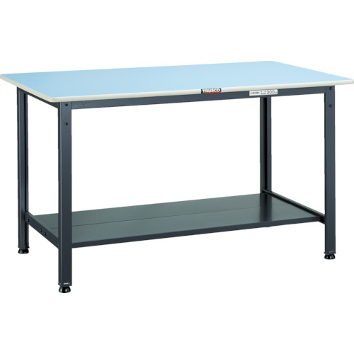 トラスコ中山(TRUSCO) TRUSCO 軽荷重作業台(250kg)BE型 1200X750XH740 下棚2枚付 ダークグレー色 【品番:BE-1275LT2】|住設プロ 店