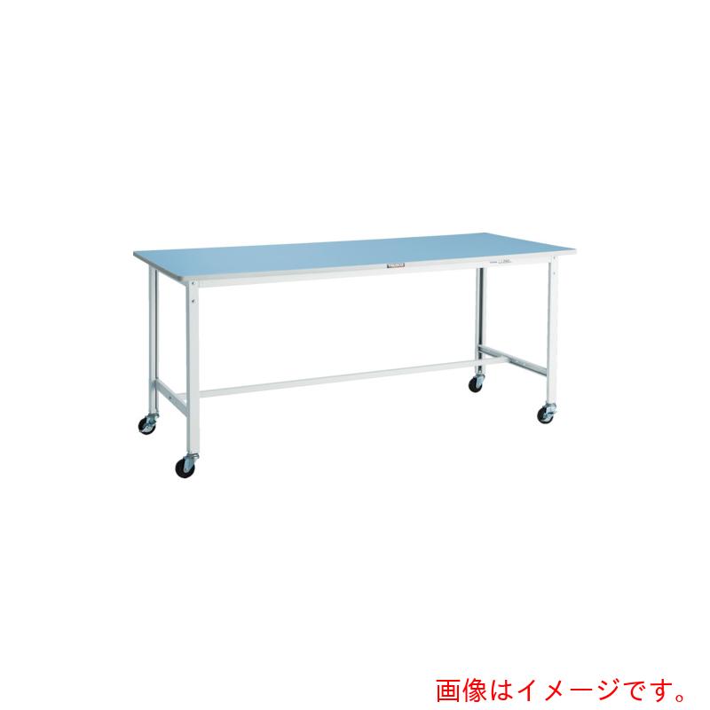 【別途送料あり】トラスコ中山（TRUSCO）　TRUSCO　軽荷重作業台（１２５ｋｇ）ＢＥ型　１８００Ｘ６００ＸＨ８０９　φ７５キャスター付　ホワイト色　【品番：BER-1860C75W】