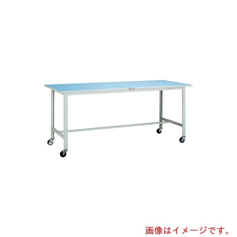 【別途送料あり】トラスコ中山（TRUSCO）　TRUSCO　軽荷重作業台（９０ｋｇ）ＢＯ型　１５００Ｘ６００ＸＨ８０９　φ７５キャスター付　ホワイト色　【品番：BOR-1560C75】