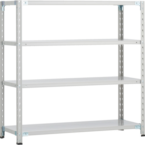 トラスコ中山（TRUSCO） TRUSCO ＣＢ型セミボルトレス軽中量棚 １２００Ｘ４５０ＸＨ１２００ ４段 ＷＧ色 【品番：CB-4444-WG】