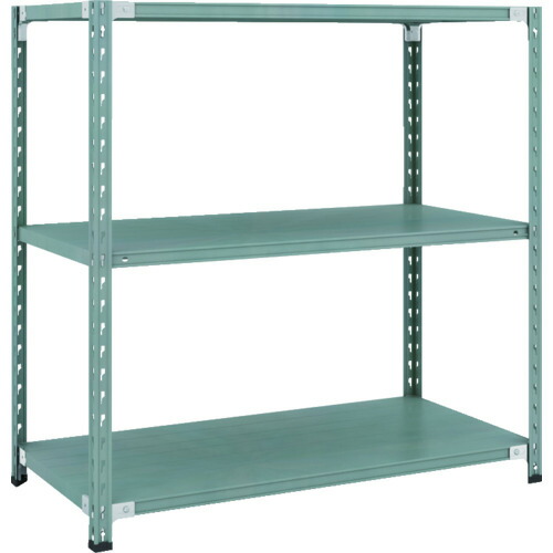 トラスコ中山（TRUSCO） TRUSCO ＣＢ型セミボルトレス軽中量棚 １２００Ｘ６００ＸＨ１２００ ３段 グリーン 【品番：CB-4463-GN】