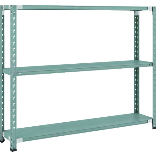 トラスコ中山（TRUSCO） TRUSCO ＣＢ型セミボルトレス軽中量棚 １５００Ｘ３００ＸＨ１２００ ３段 緑であること 【品番：CB-4533-GN】