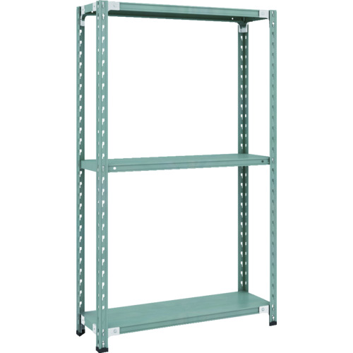 トラスコ中山(TRUSCO) TRUSCO CB型セミボルトレス軽中量棚 900X300XH1500 3段 グリーン 【品番:CB-5333-GN】|住設プロ 店