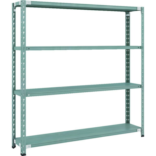 トラスコ中山（TRUSCO） TRUSCO ＣＢ型セミボルトレス軽中量棚 １５００Ｘ３００ＸＨ１５００ ４段 グリーン 【品番：CB-5534-GN】