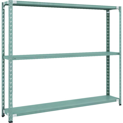 トラスコ中山（TRUSCO） TRUSCO ＣＢ型セミボルトレス軽中量棚 １８００Ｘ３００ＸＨ１５００ ３段 グリーン 【品番：CB-5633-GN】
