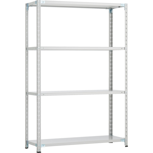 トラスコ中山（TRUSCO）　TRUSCO　ＣＢ型セミボルトレス軽中量棚　１２００Ｘ４５０ＸＨ１８００　４段　ＷＧ色　【品番：CB-6444-WG】