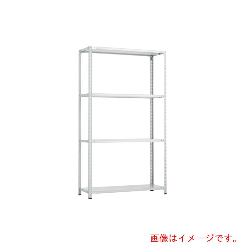 【別途送料あり】トラスコ中山（TRUSCO）　TRUSCO　ＣＢ型セミボルトレス軽中量棚　１８００Ｘ６００ＸＨ２１００４段　ＷＧ色　【品番：CB-7664-WG】