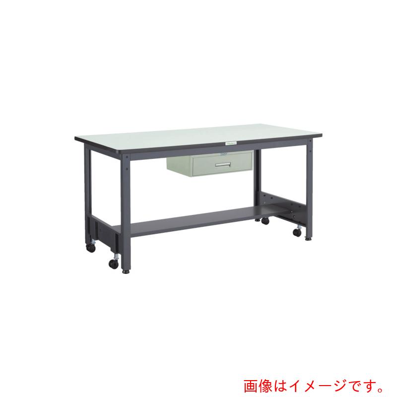 【別途送料あり】トラスコ中山（TRUSCO）　TRUSCO　中荷重作業台（５００ｋｇ）ＣＦＷ型　１５００Ｘ９００ＸＨ７４０　１段引出付　ダークグレー色　【品番：CFWP-1590F1】