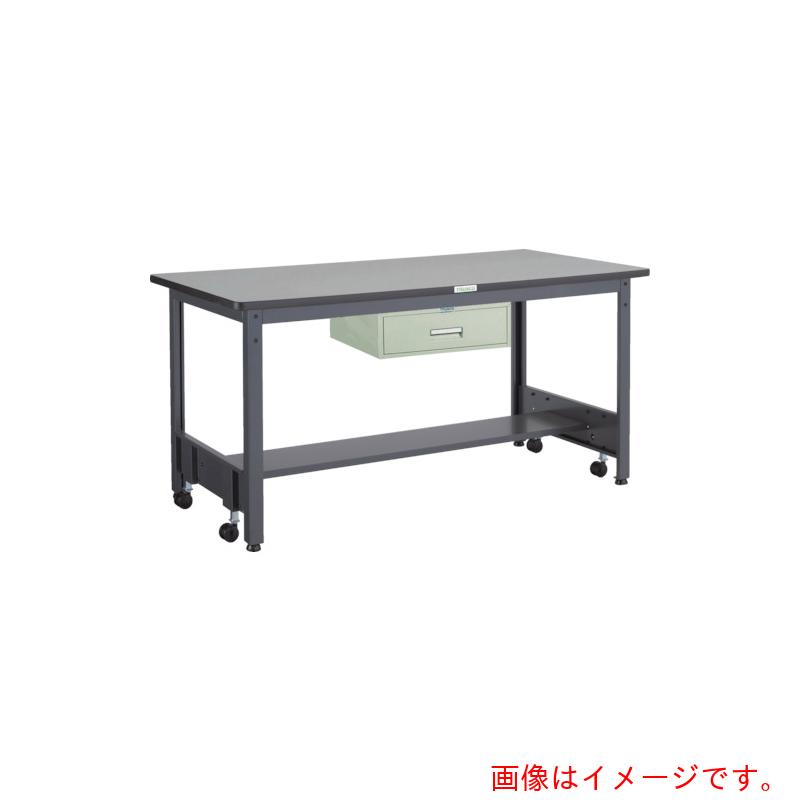 【別途送料あり】トラスコ中山（TRUSCO）　TRUSCO　中荷重作業台（５００ｋｇ）ＣＦＷ型　１５００Ｘ７５０ＸＨ７４０　１段引出付　ダークグレー色　【品番：CFWR-1575F1】｜住設プロ　店