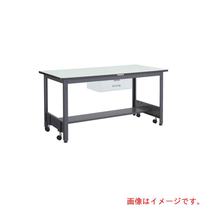 【別途送料あり】トラスコ中山（TRUSCO）　TRUSCO　中荷重作業台（５００ｋｇ）ＣＦＷ型　１８００Ｘ９００ＸＨ７４０　１段引出付　ダークグレー色　【品番：CFWR-1890F1】
