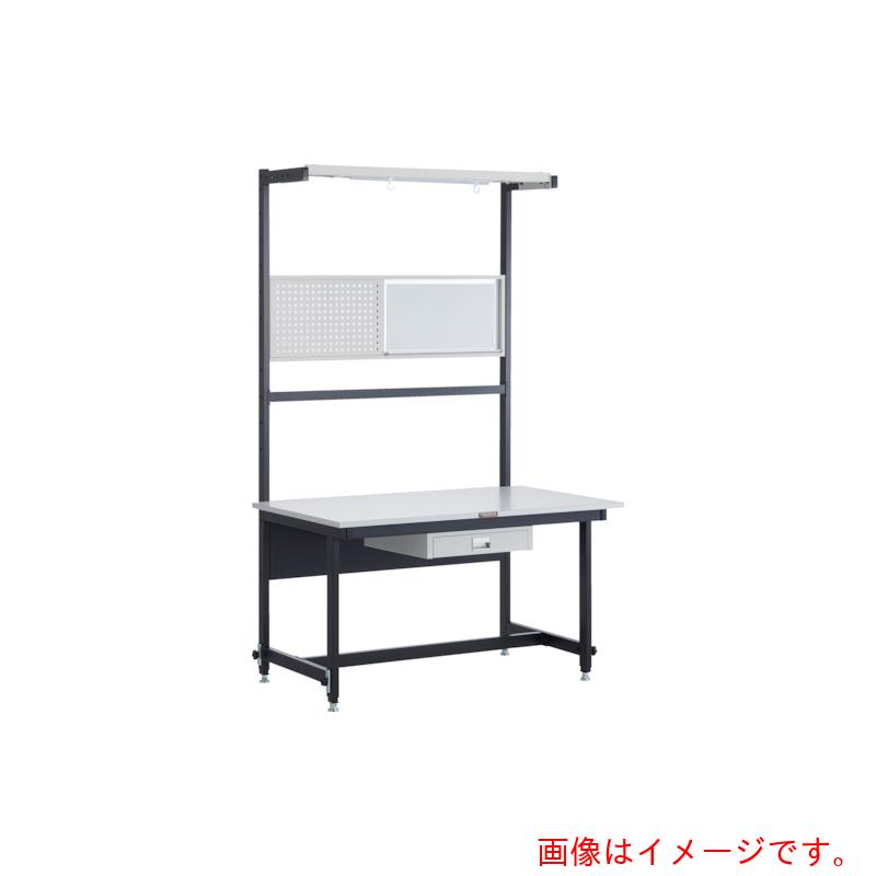 【別途貨物輸送あり】トラスコ中山（TRUSCO） TRUSCO ＣＬＭ型高さ自然調整独居室伝達ルート御役目台 ９００Ｘ８００ 入れもの受・ダイアログボックス・上棚・照明装置・薄型抽き出し１段付 【品番：CLM-900-69A】