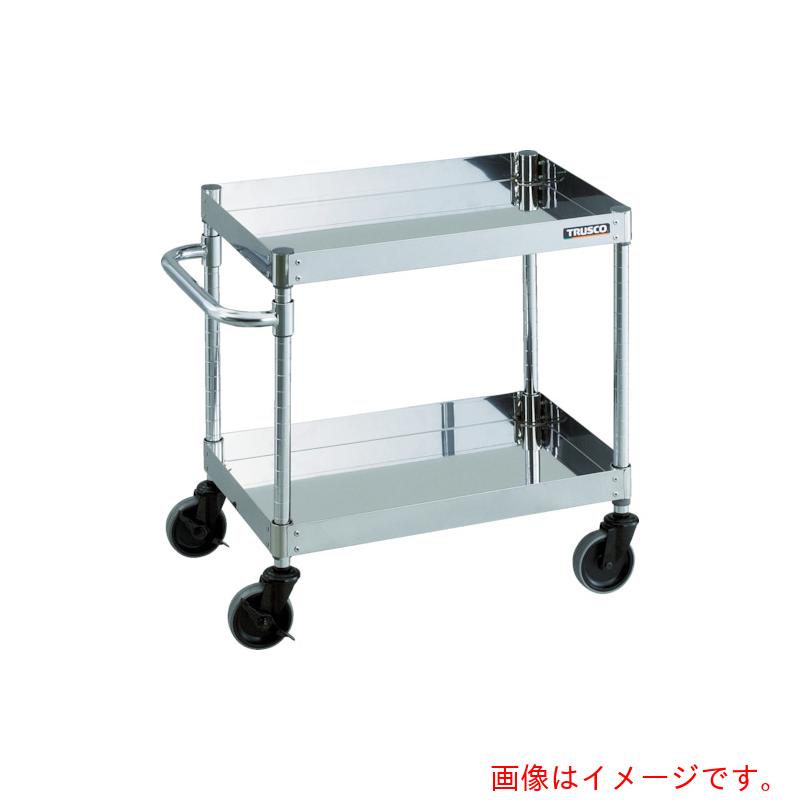 トラスコ中山（TRUSCO）　TRUSCO　ステンレス製ワゴン　クリーンフェニックスワゴン　ＳＵＳ４３０　Ｗ１２００×Ｄ６００×Ｈ６００　２段　【品番：CPE4-6122】