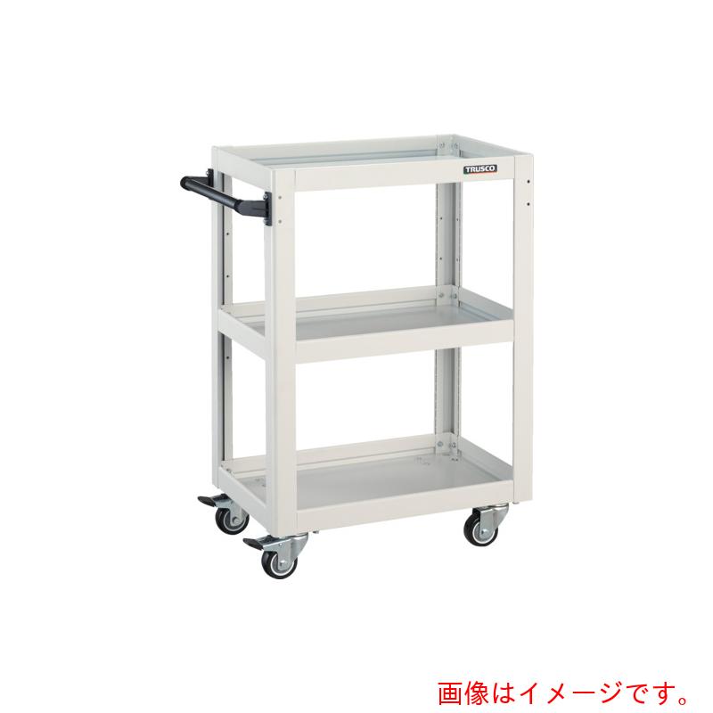 トラスコ中山（TRUSCO） TRUSCO 物の具手押し車 海豚 高さ合わせる式 Ｗ６００ ４輪自在 白いこと 【品番：DLWS-A963J-W】