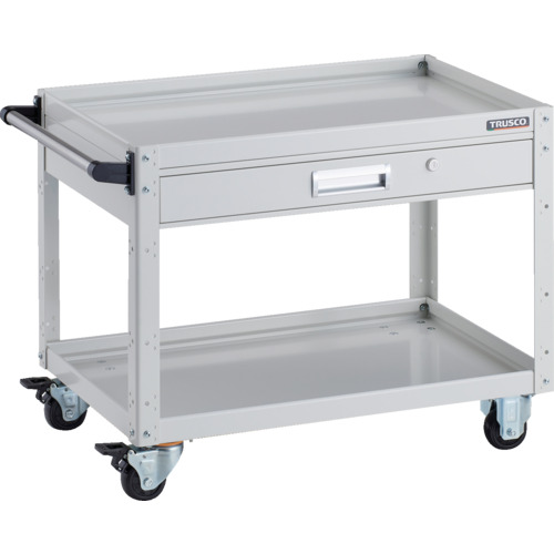 トラスコ中山（TRUSCO）　TRUSCO　ツールワゴン　イーグルワゴン　７５０Ｘ５００ＸＨ６００　引出付　ホワイト　【品番：EGW-672V-W】